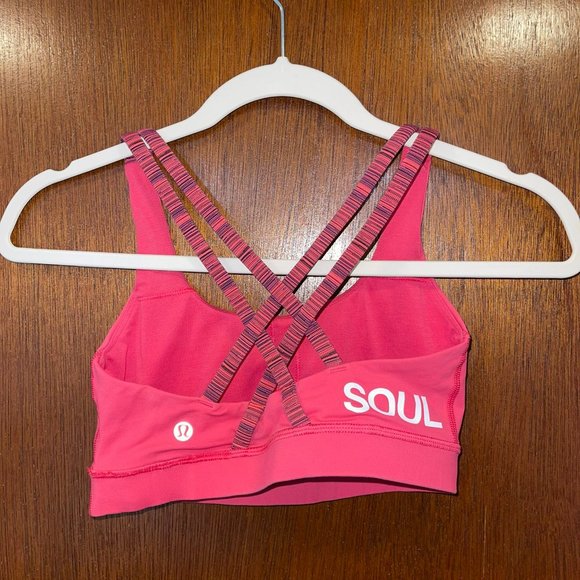 LuluLemon SoulCycle Pink Sports Bra/Athletic Top (Size 4) - Picture 2 of 2